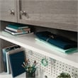 Pemberly Row Engineered Wood Storage Hutch in Mystic Oak Finish