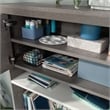 Pemberly Row Engineered Wood Storage Hutch in Mystic Oak Finish
