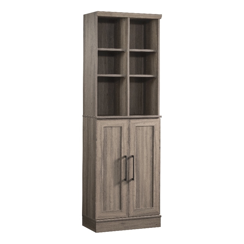 Pemberly Row Engineered Wood Storage Cabinet in Salt Oak Finish