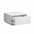 Pemberly Row Contemporary Engineered Wood Coffee Table in White