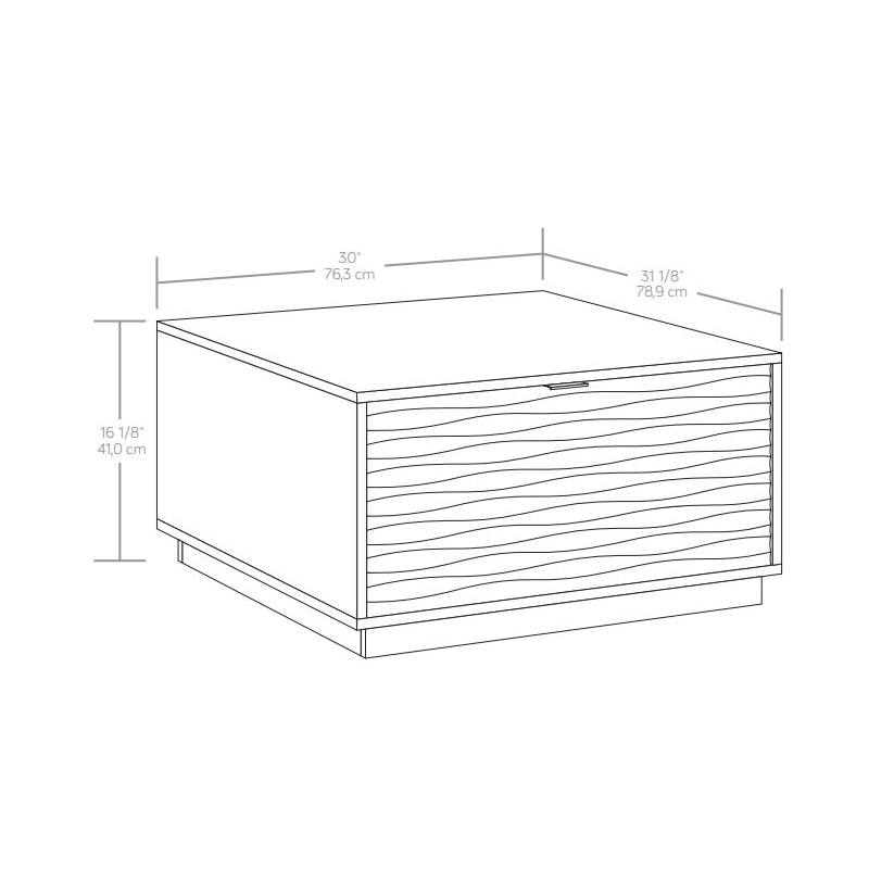 Pemberly Row Contemporary Engineered Wood Coffee Table in White