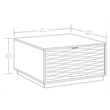 Pemberly Row Contemporary Engineered Wood Coffee Table in White