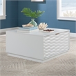 Pemberly Row Contemporary Engineered Wood Coffee Table in White
