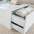Pemberly Row Contemporary Engineered Wood Coffee Table in White