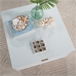 Pemberly Row Contemporary Engineered Wood Coffee Table in White