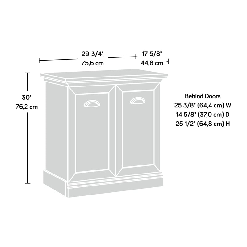 Pemberly Row Engineered Wood Utility Stand in Pebble Pine Finish