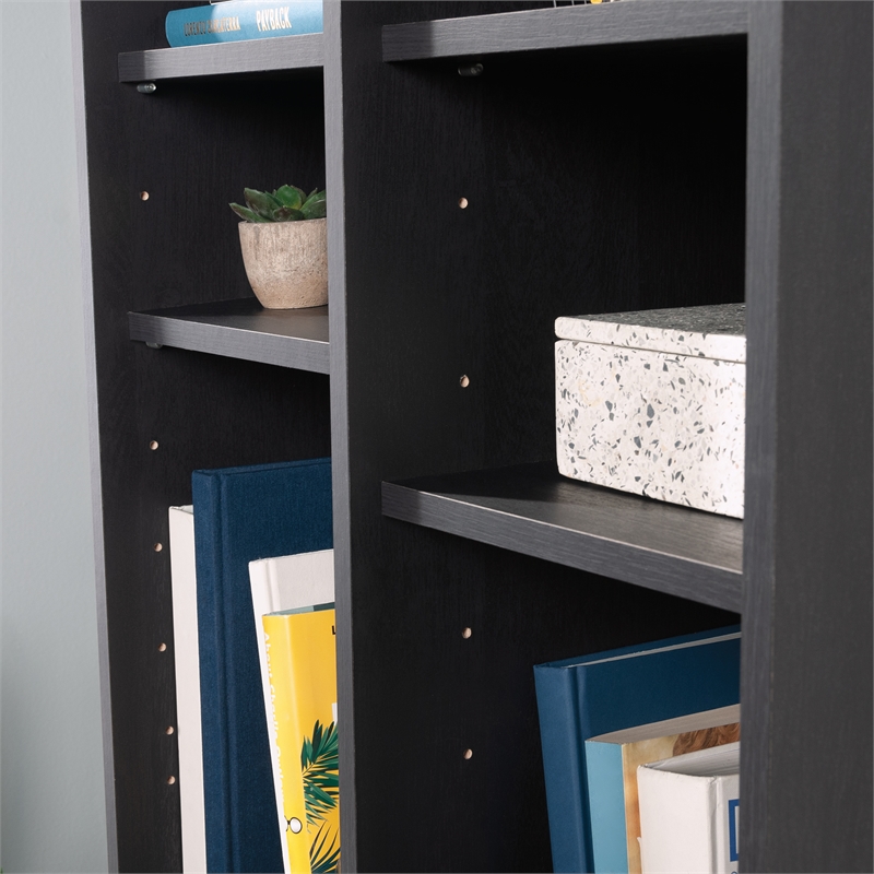 Pemberly Row Engineered Wood Storage Cabinet in Raven Oak Finish