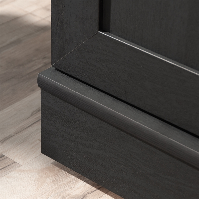 Pemberly Row Engineered Wood Storage Cabinet in Raven Oak Finish