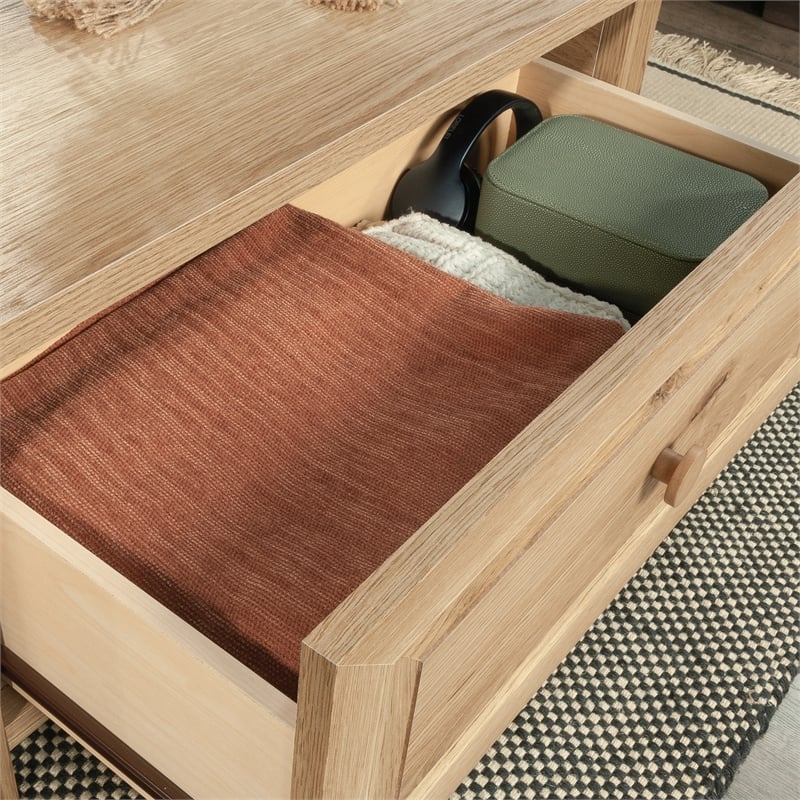 Pemberly Row Lift-Top Engineered Wood Coffee Table in Timber Oak