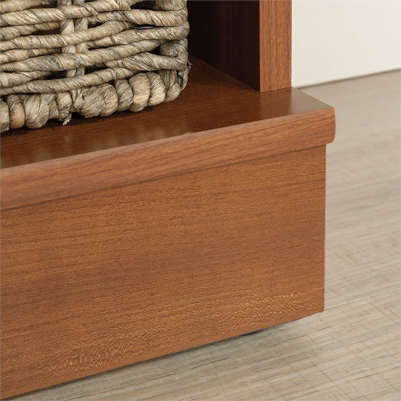 Pemberly Row Engineered Wood Storage Cabinet in Sienna Oak Finish