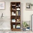 Pemberly Row Engineered Wood Storage Cabinet in Sienna Oak Finish