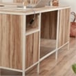Pemberly Row Engineered Wood L-Desk in Kiln Acacia / Brown Finish