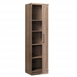 Pemberly Row Engineered Wood Single Door Pantry in Salt Oak Finish