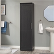 Pemberly Row Engineered Wood Single Door Pantry in Raven Oak Finish