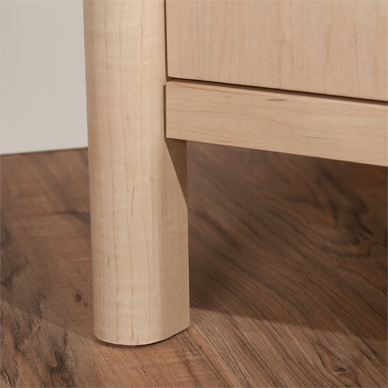 Pemberly Row Engineered Wood Storage Cabinet in Natural Maple Finish