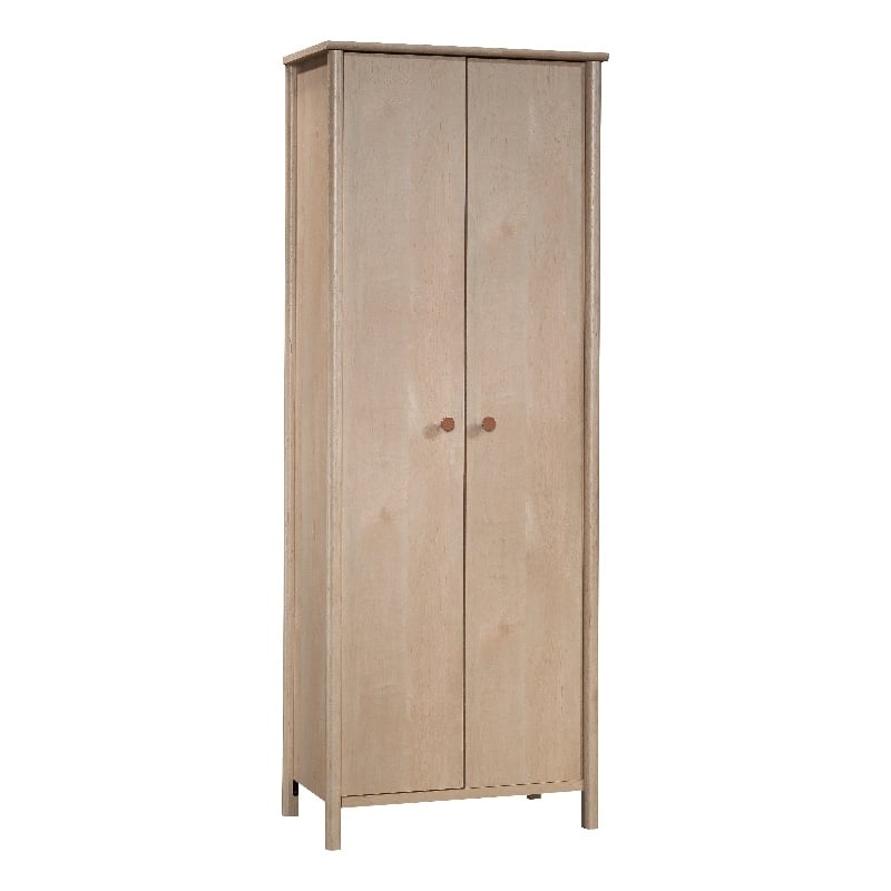 Pemberly Row Engineered Wood Storage Cabinet in Natural Maple Finish