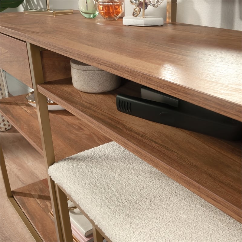 Pemberly Row Engineered Wood Vanity in Sindoori Mango / Natural Finish