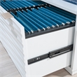 Pemberly Row Contemporary Engineered Wood Bookcase with Drawer in White