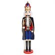 Pemberly Row Solid Wood Nutcracker King with Cape in Multi-Color