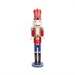 Pemberly Row Solid Wood Nutcracker Drummer Soldier in Multi-Color
