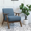 Pemberly Row Contemporary Accent Chair with Arm Rest in Blue