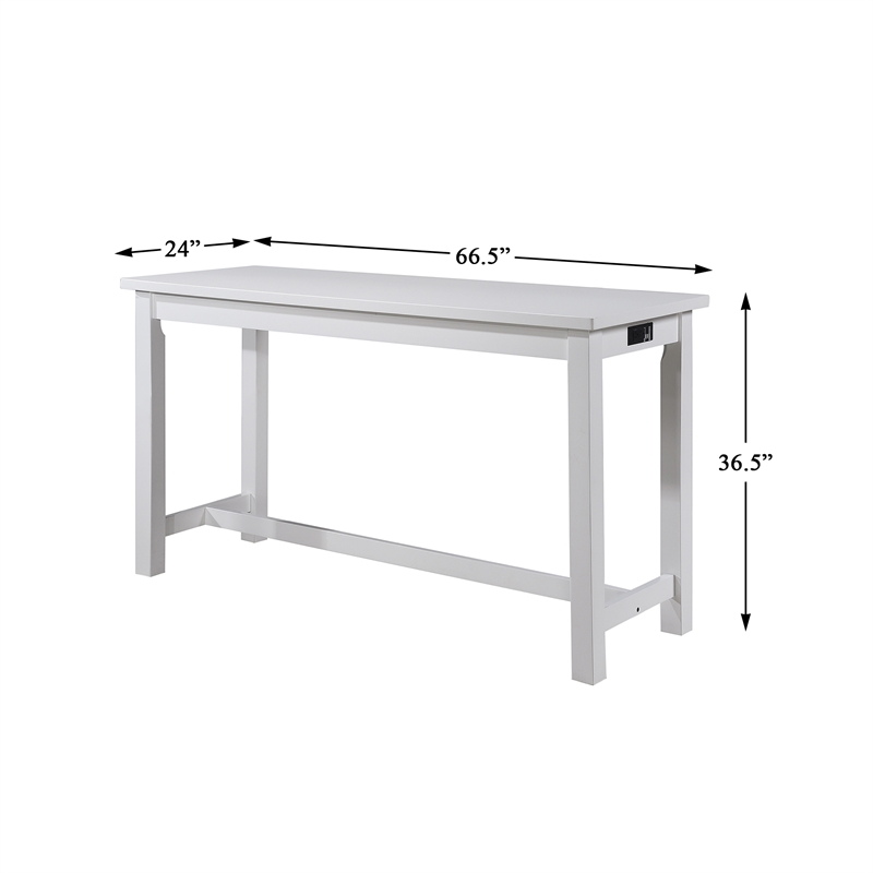 Pemberly Row 4 Piece Wood Counter Height Dining Set in White