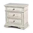 Pemberly Row Contemporary Rustic Ivory Wood 3-drawer Nightstand