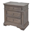 Pemberly Row Contemporary Driftwood Gray Wood 3-drawer Nightstand