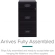 Pemberly Row 3 Drawer Metal Filing Cabinet with Pencil Drawer Black