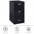 Pemberly Row 3 Drawer Metal Filing Cabinet with Pencil Drawer Black