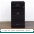 Pemberly Row 3 Drawer Metal Filing Cabinet with Pencil Drawer Black