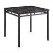 Pemberly Row 5 Piece Faux Marble Top Counter Height Dining Set in Black