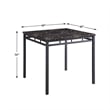 Pemberly Row 5 Piece Faux Marble Top Counter Height Dining Set in Black