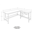 Pemberly Row Transitional Engineered Wood L-Desk in Barrel Oak