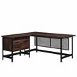 Pemberly Row Transitional Engineered Wood L-Desk in Barrel Oak
