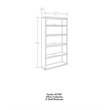 Pemberly Row Engineered Wood 5-Shelf Bookcase in Hudson Elm / Brown