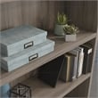 Pemberly Row Engineered Wood 5-Shelf Bookcase in Hudson Elm / Brown