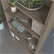 Pemberly Row Engineered Wood 5-Shelf Bookcase in Hudson Elm / Brown