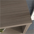 Pemberly Row Engineered Wood 5-Shelf Bookcase in Hudson Elm / Brown