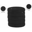 Pemberly Row Modern / Contemporary Black Boucle Fabric Ottoman/Stool