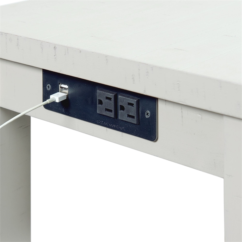 Pemberly Row Contemporary Multipurpose Bar Table Set in White