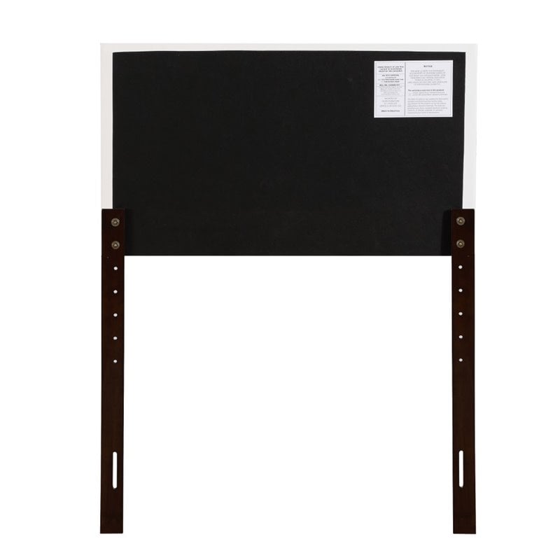 Pemberly Row Faux Leather Upholstered Twin Headboard in White