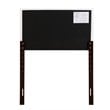 Pemberly Row Faux Leather Upholstered Twin Headboard in White
