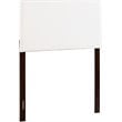 Pemberly Row Faux Leather Upholstered Twin Headboard in White