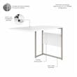 Pemberly Row 42W x 24D Desk Return/Bridge in White - Engineered Wood