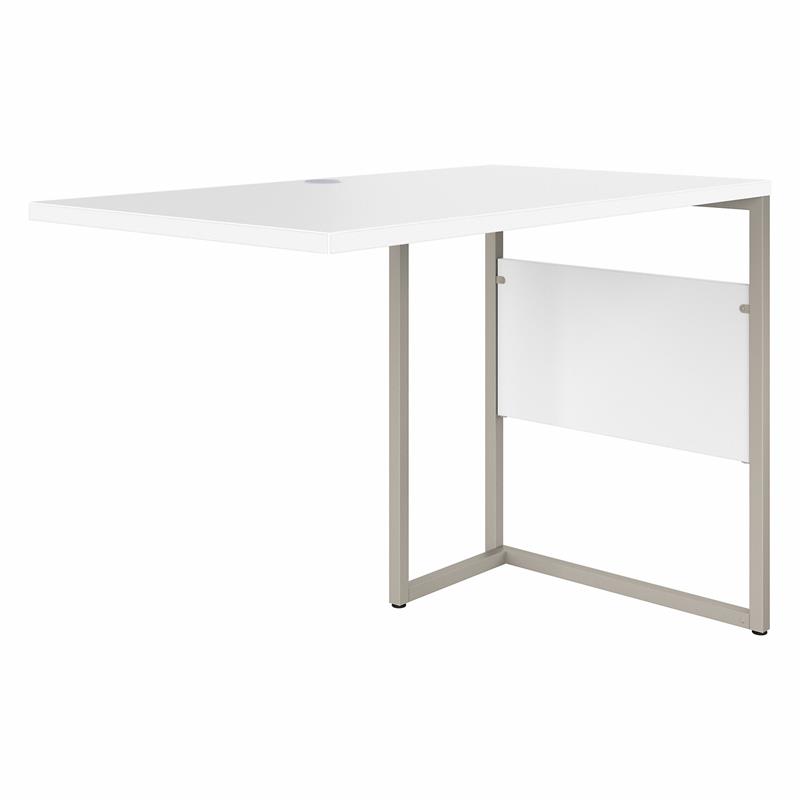 Pemberly Row 42W x 24D Desk Return/Bridge in White - Engineered Wood