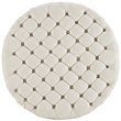 Pemberly Row Modern Upholstered Fabric and Solid Wood Ottoman in Beige
