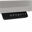 Pemberly Row 60W x 30D Adjustable Desk in Platinum Gray - Engineered Wood