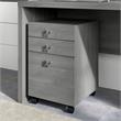 Pemberly Row 3 Drawer Mobile File Cabinet in Modern Gray - Engineered Wood