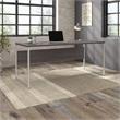 Pemberly Row 72W x 30D Computer Table Desk in Storm Gray - Engineered Wood